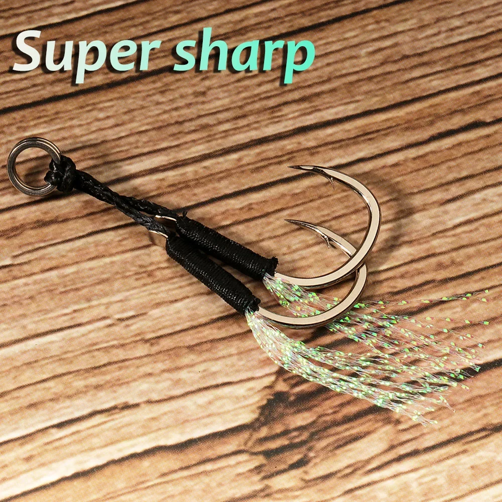 Anzuelos Assist acero carbono para Slow Jigging con hilo de púas - imagen 3
