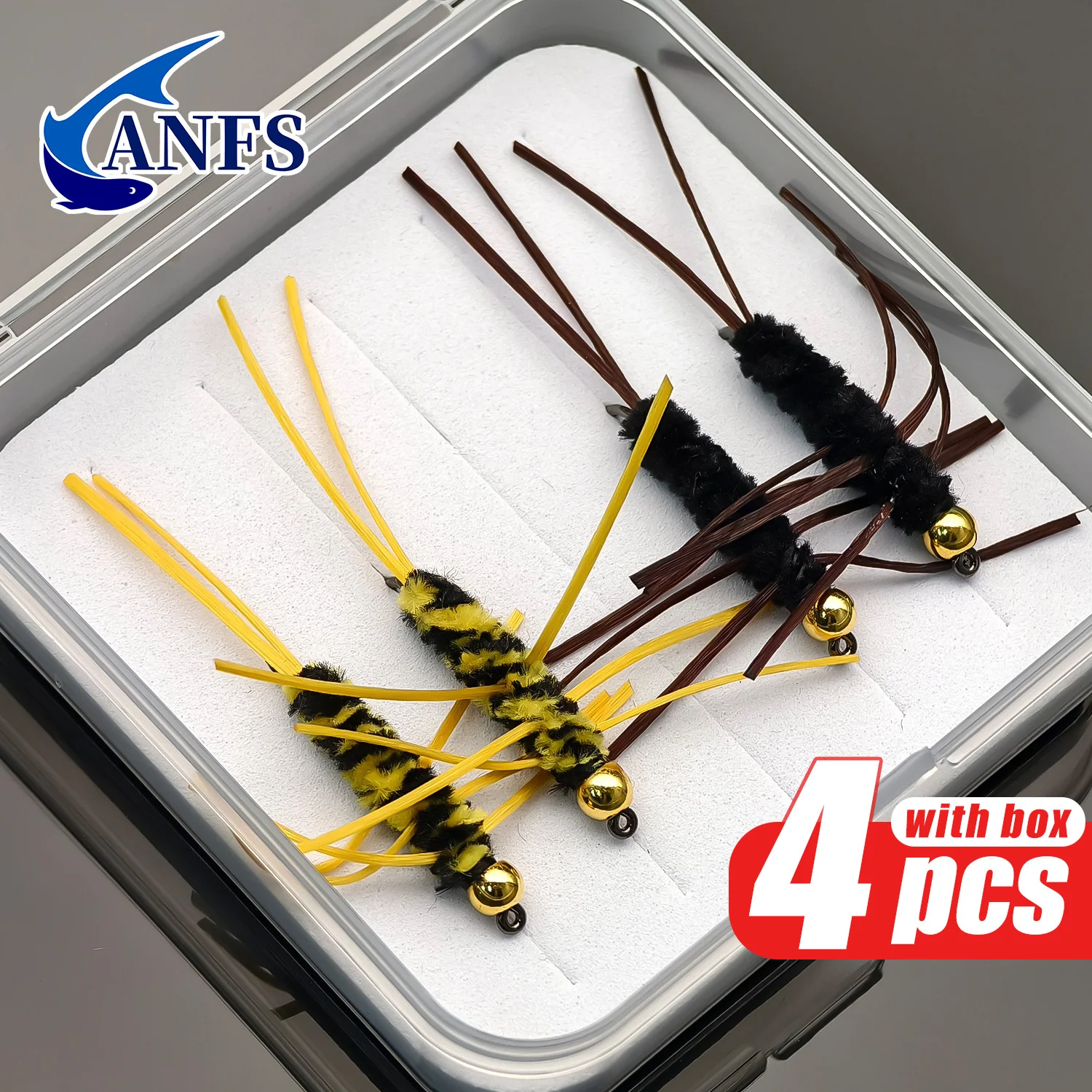 ANFS Ninfas de mosca de piedra con patas de goma – Girdle Bug - imagen 2