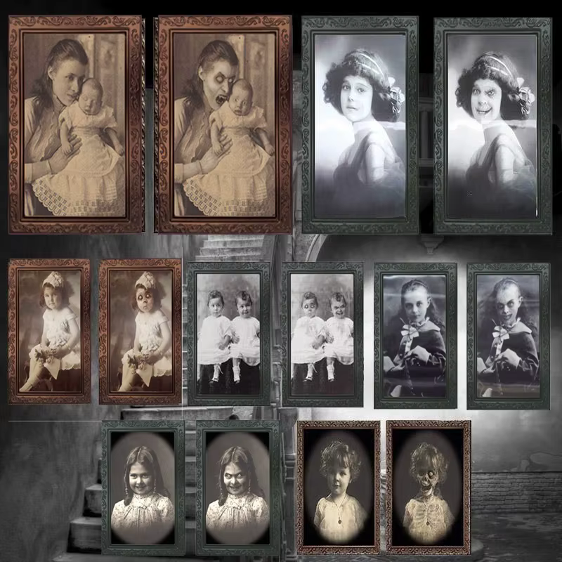 Marco de fotos fantasma 3D con cara cambiante – Decoración Halloween - imagen 4
