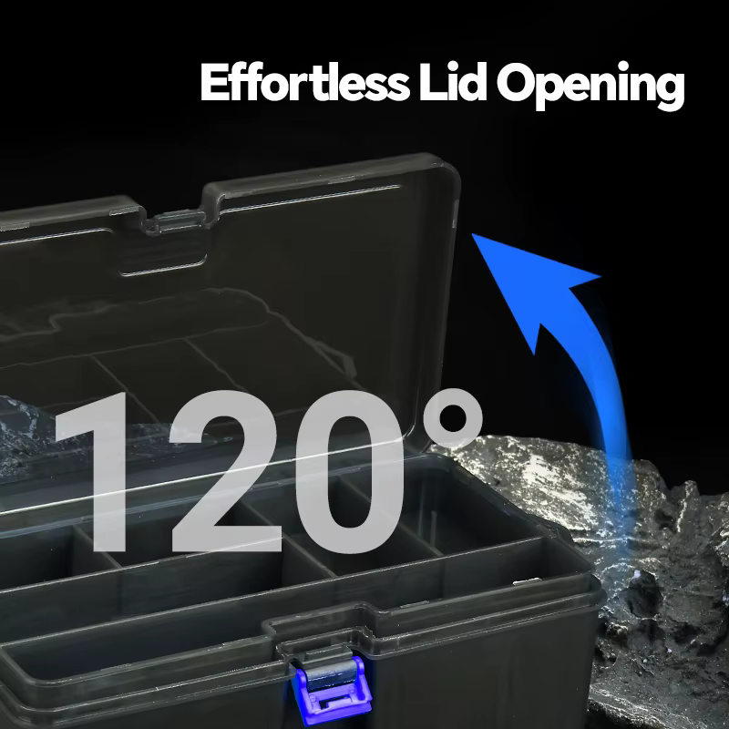Caja Aparejos Pesca WEIHE – Estuche plástico impermeable doble cara gris - imagen 5