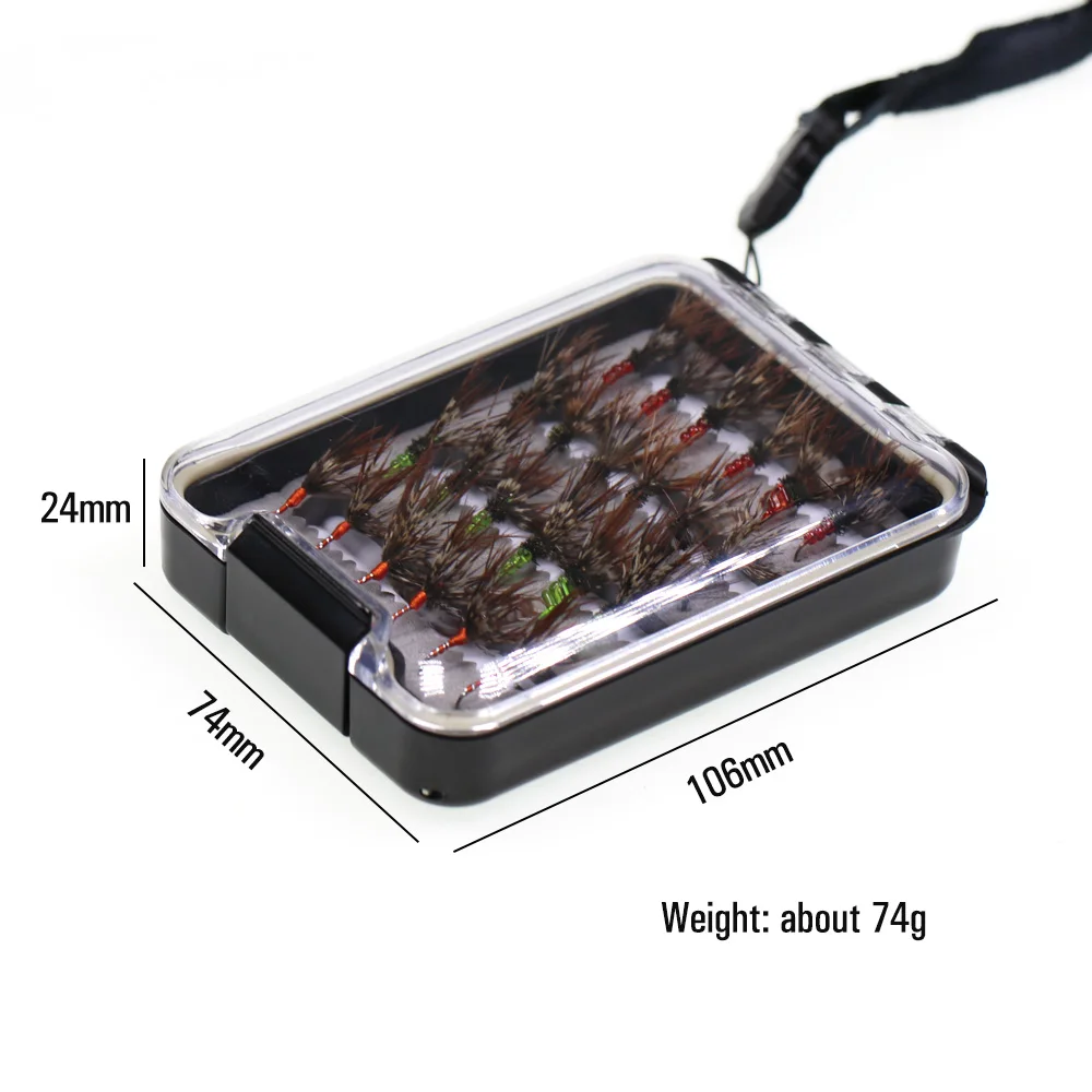Vtwins Mosca Tenkara Kebari flotante trucha – caja impermeable - imagen 3