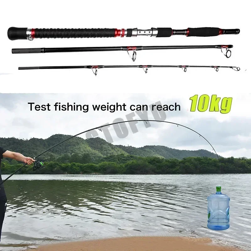 Caña portátil de carbono Spinning en tramos para surf y jigging - imagen 3
