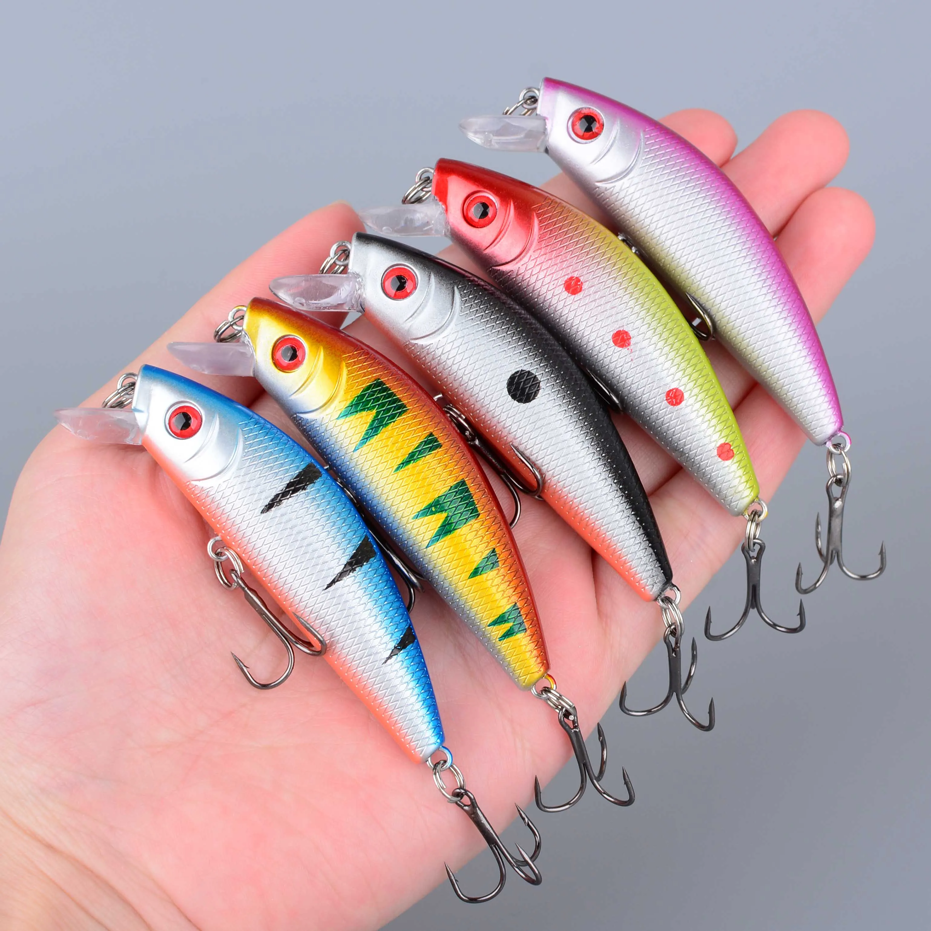 Señuelos wobbler y crankbait para lubina con ojos 3D realistas - imagen 2