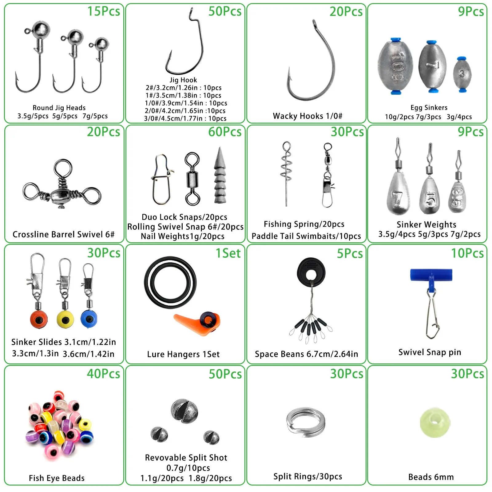 Kit accesorios para señuelos con topes flotantes y giratorios - imagen 3
