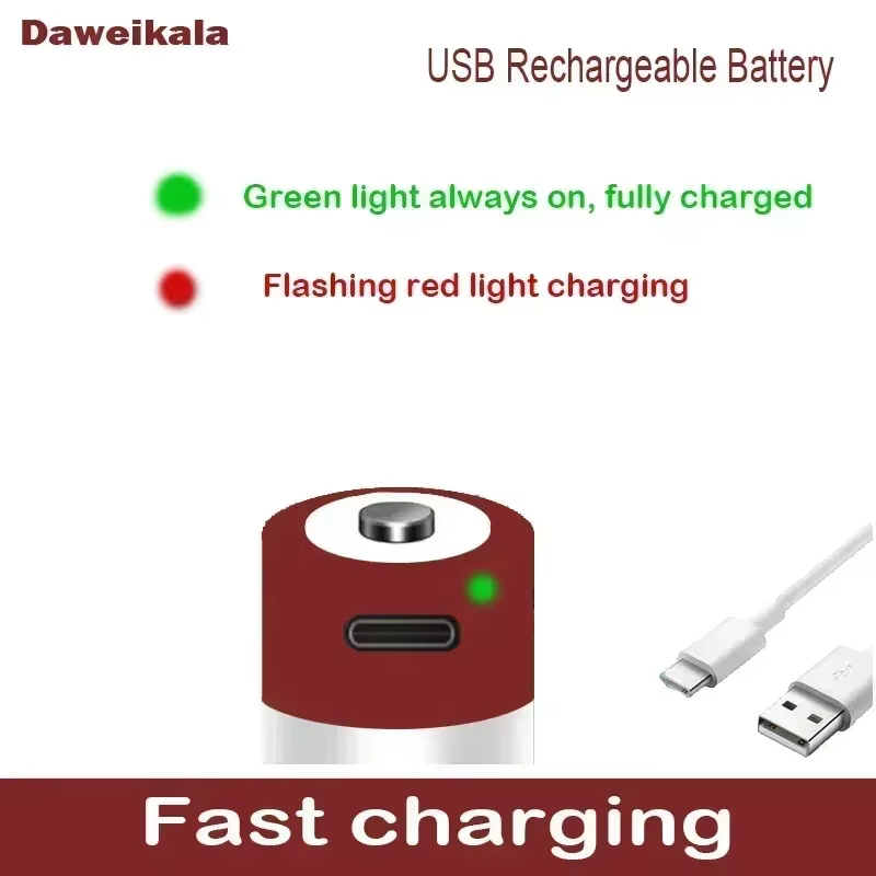 Batería CR2 recargable con cable USB-C incluido