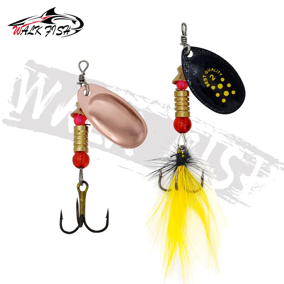 Spinner Bait WALK FISH para trucha – Señuelo giratorio con lentejuelas - imagen 4