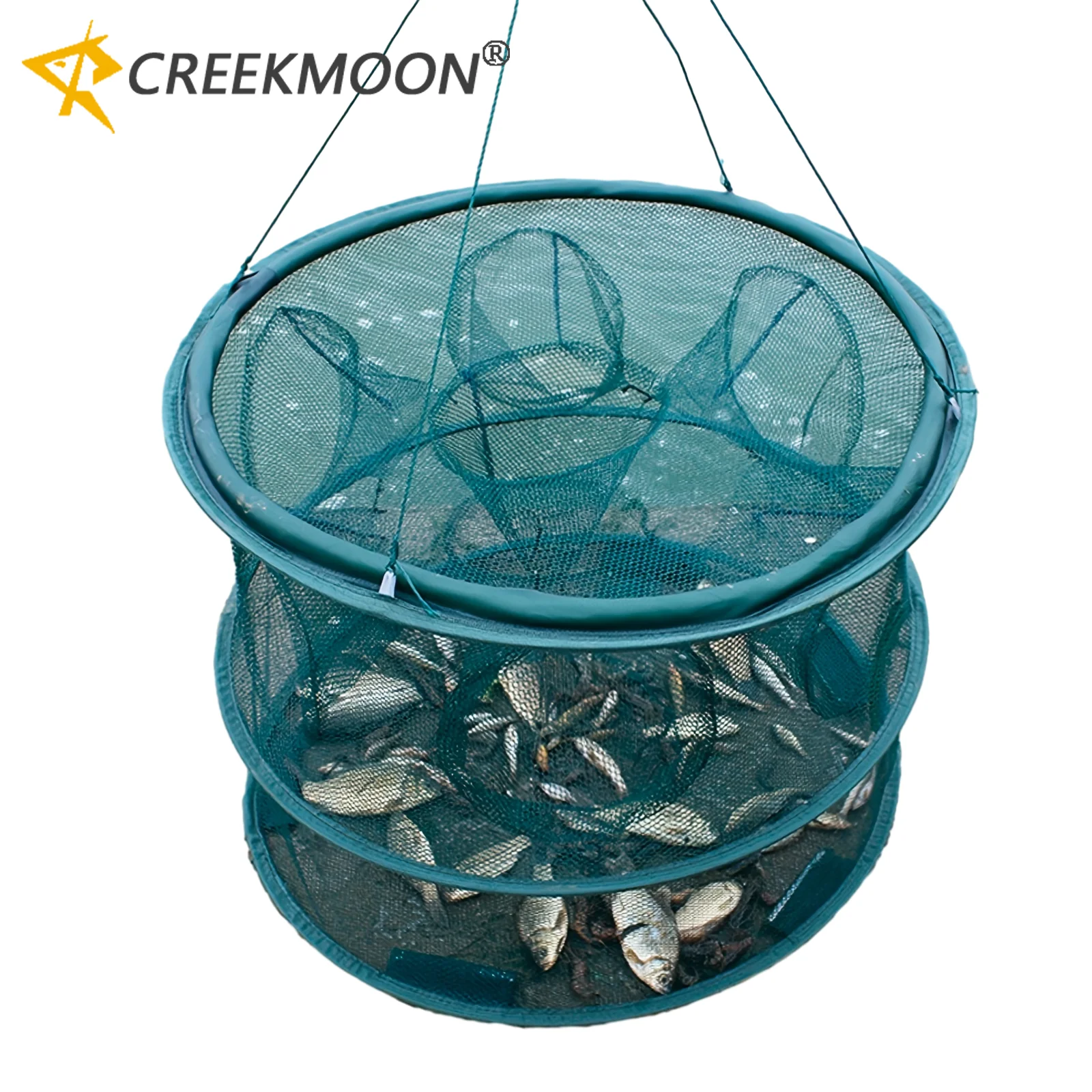 Copos de pesca de malla multifunción con sistema antiescape - imagen 2