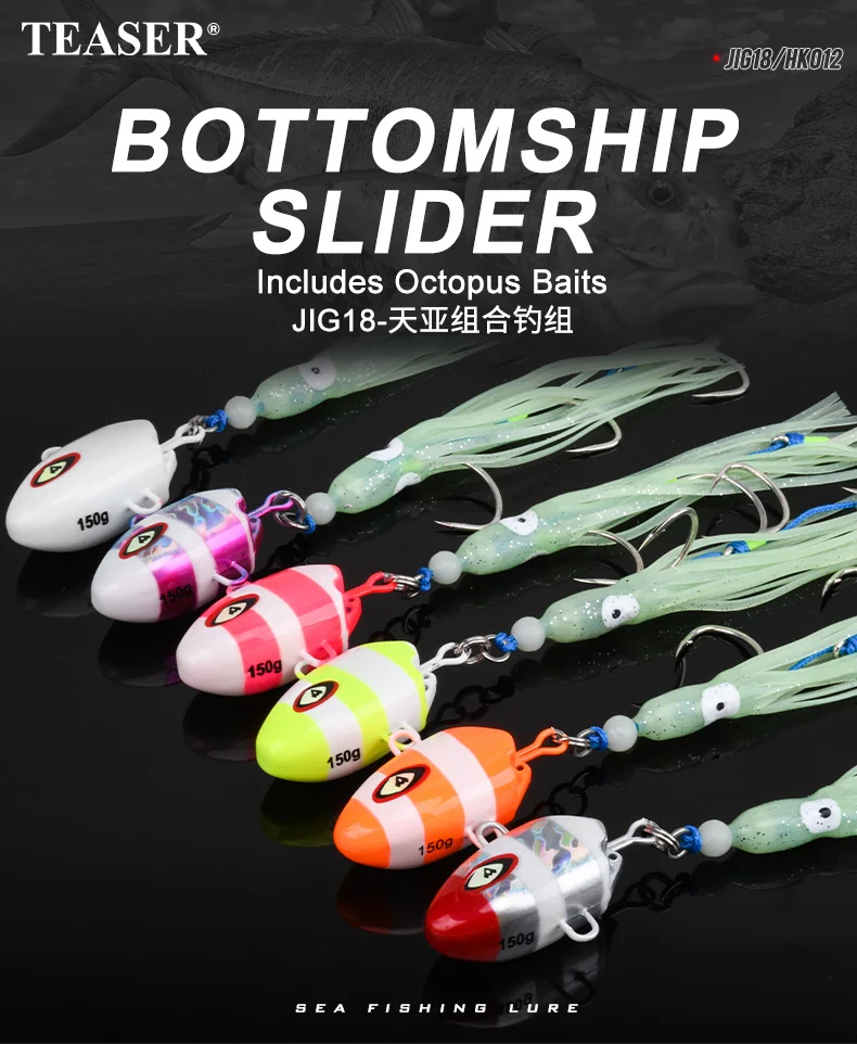 Cabeza de pez TEASER J18 para pesca nocturna