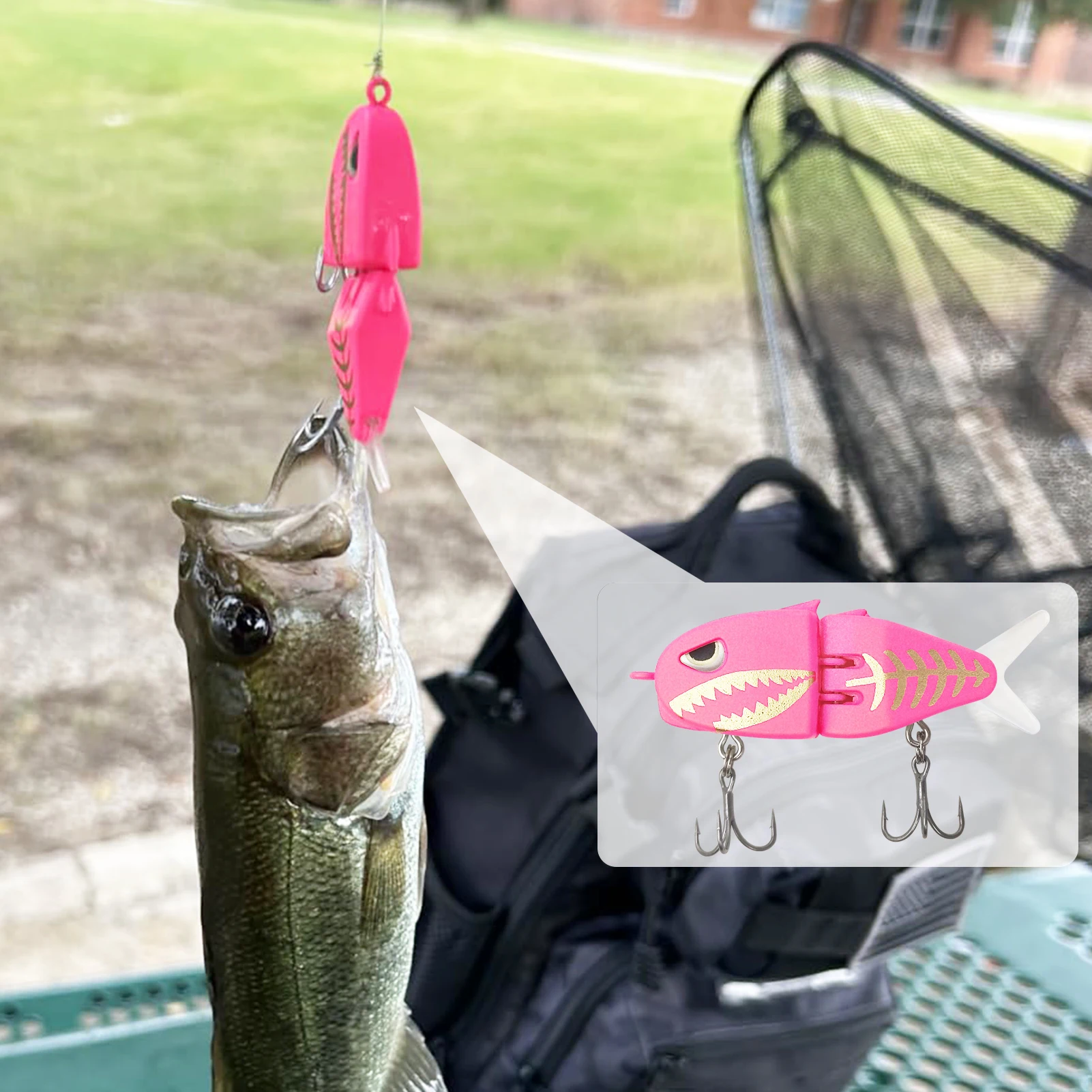 FREE FISHER Crankbait de buceo profundo articulado para pesca - imagen 3