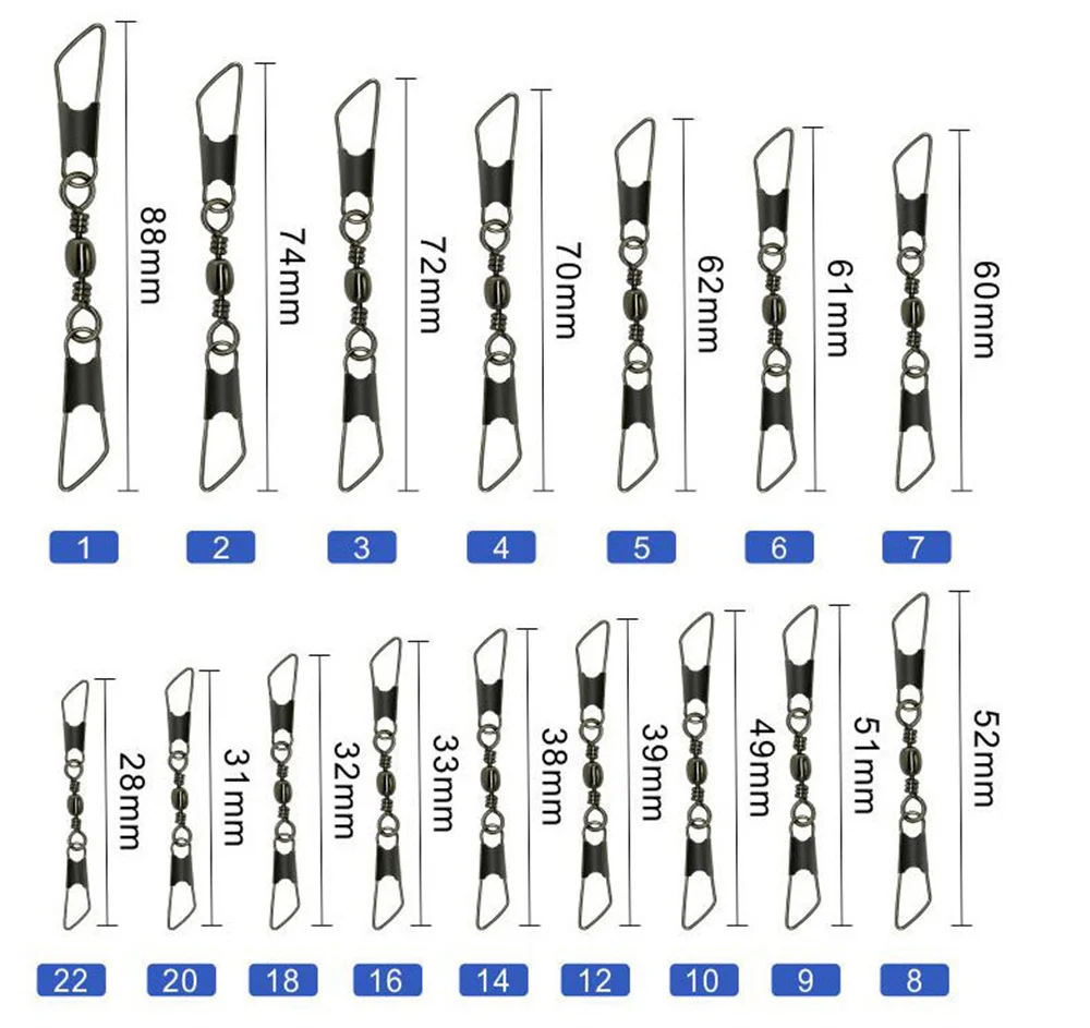 Conectores y broches de anillo sólido para pesca