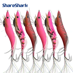 ShareShark señuelo de madera UV para calamar y pulpo – camarón