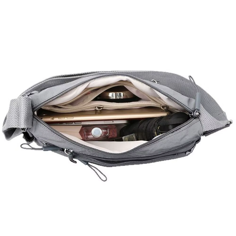 Bolso Bandolera Nylon Impermeable – Correa Ajustable y Varios Bolsillos - imagen 3