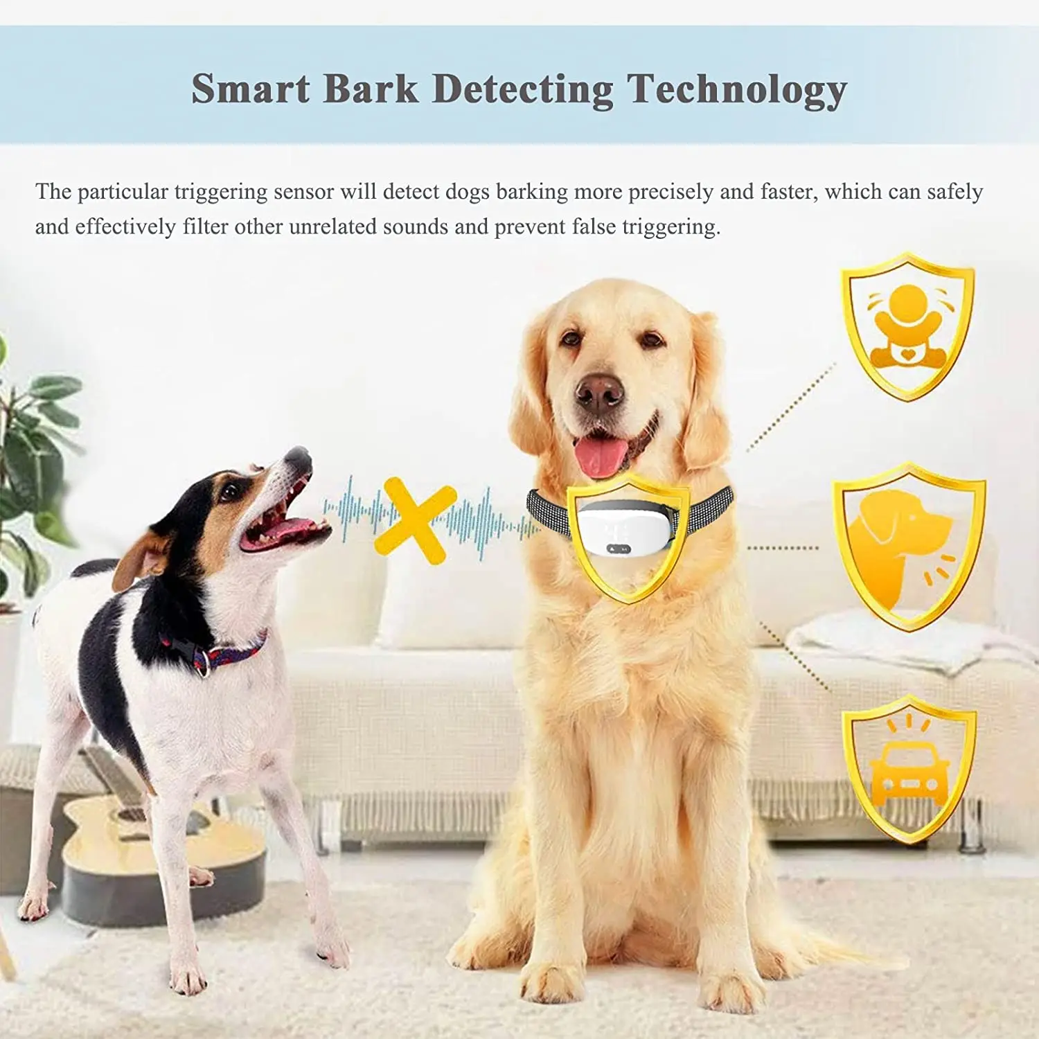 Collar Antiladridos Eléctrico con LED y Vibración para Perros - imagen 3