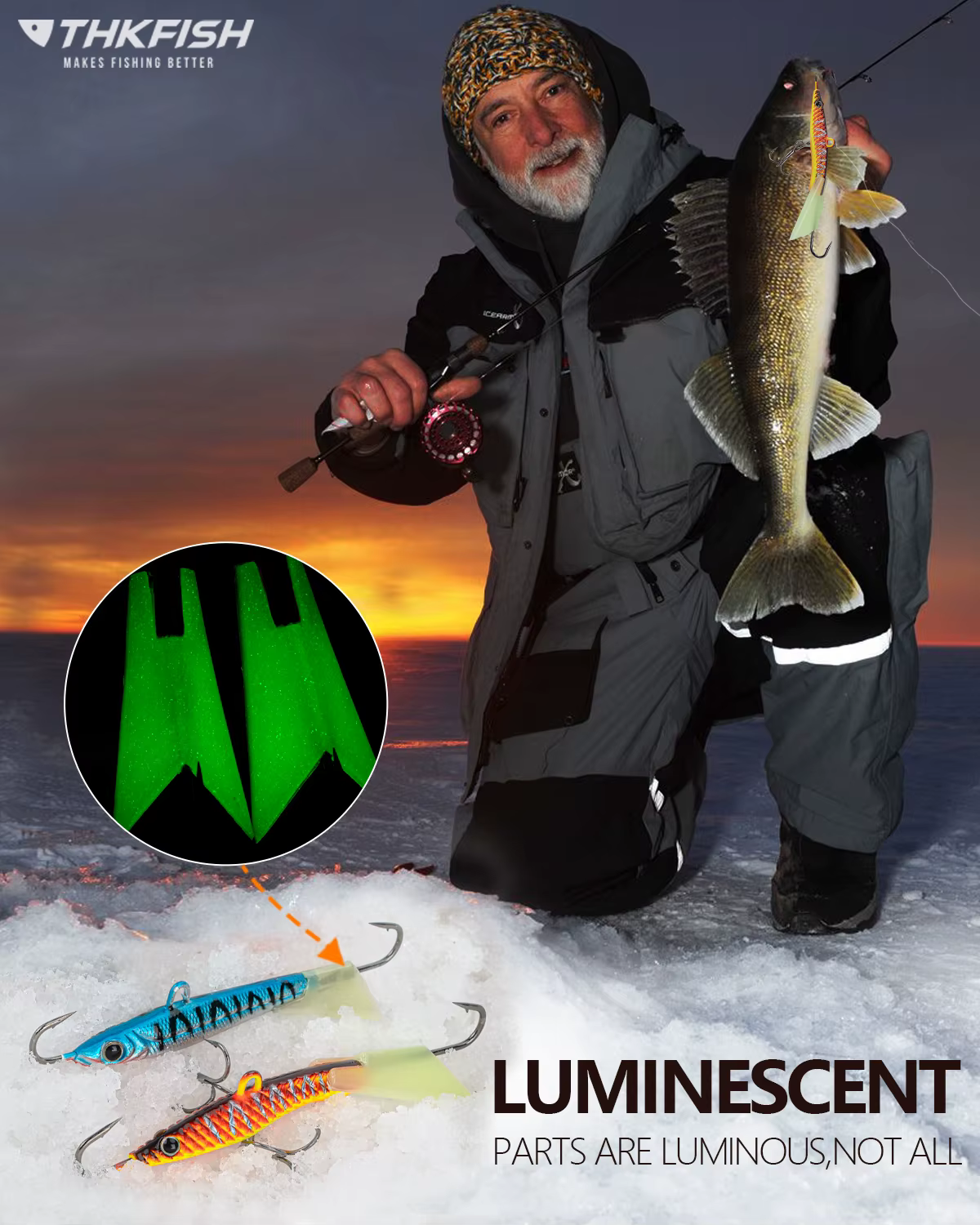 Señuelos equilibradores luminosos para pesca en hielo - imagen 4
