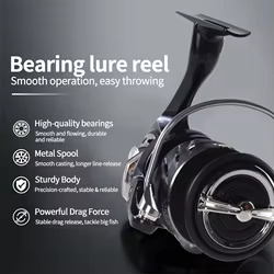 Carrete Spinning MEEKS – 7+1 Rodamientos, Frenado 7kg, 230g