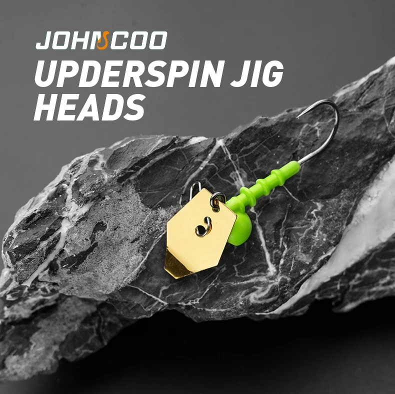 Paquete de 5 anzuelos jighead con spinner