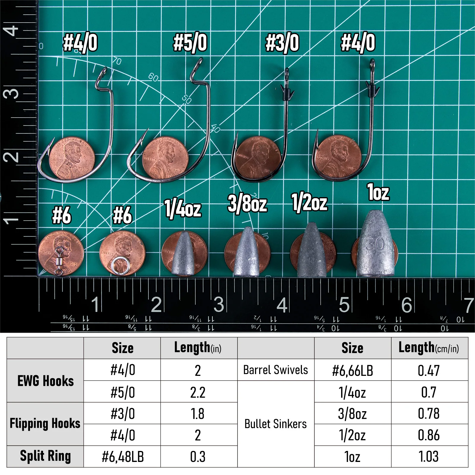 Plomos bala y anillos partidos del kit