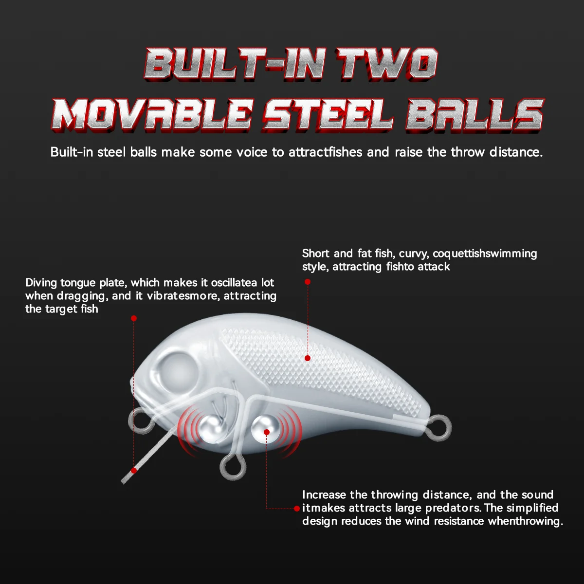 WATERBOY Crankbait 77mm – Wobbler duro 22g - imagen 3