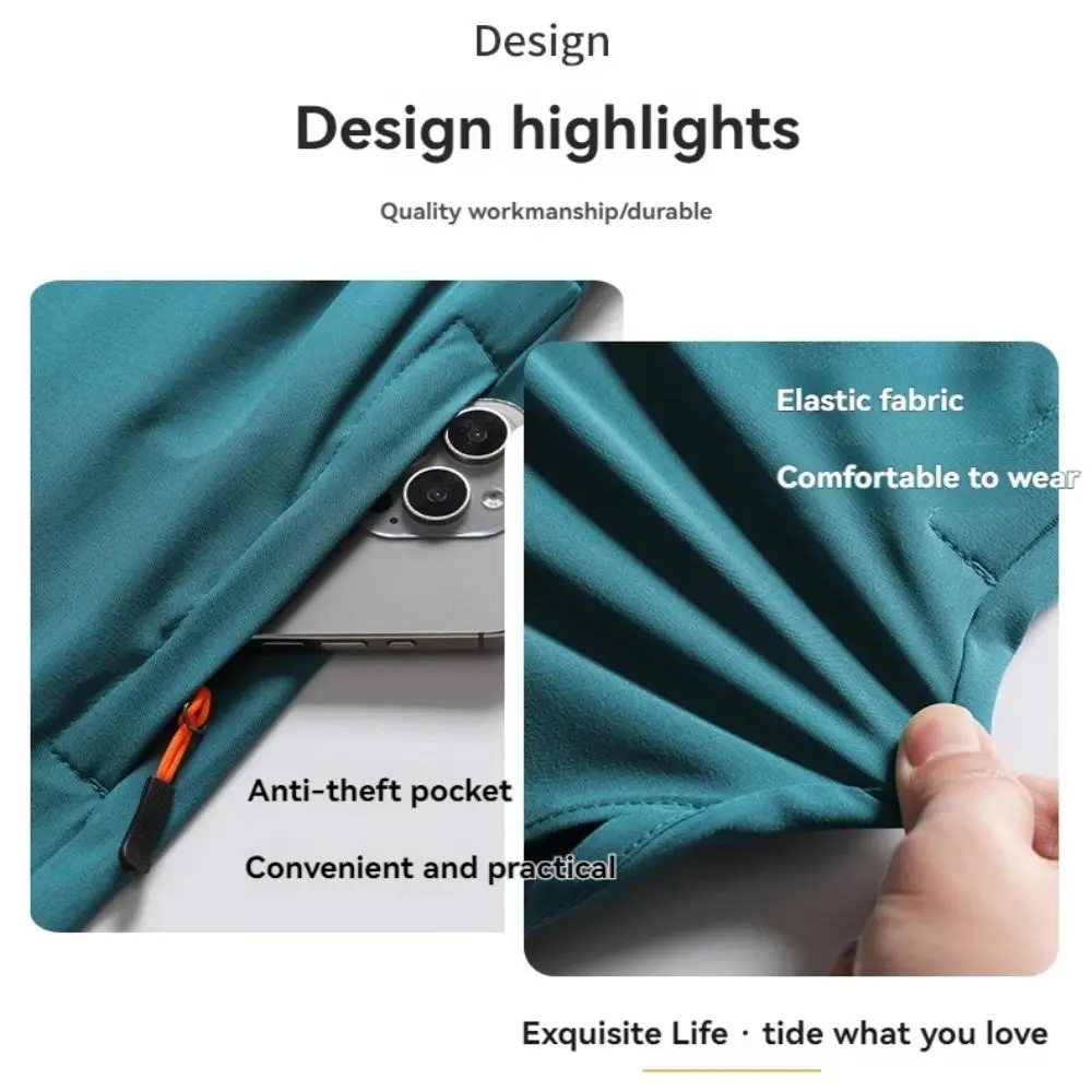 Pantalones cortos de pesca secado rápido con cintura elástica - imagen 2