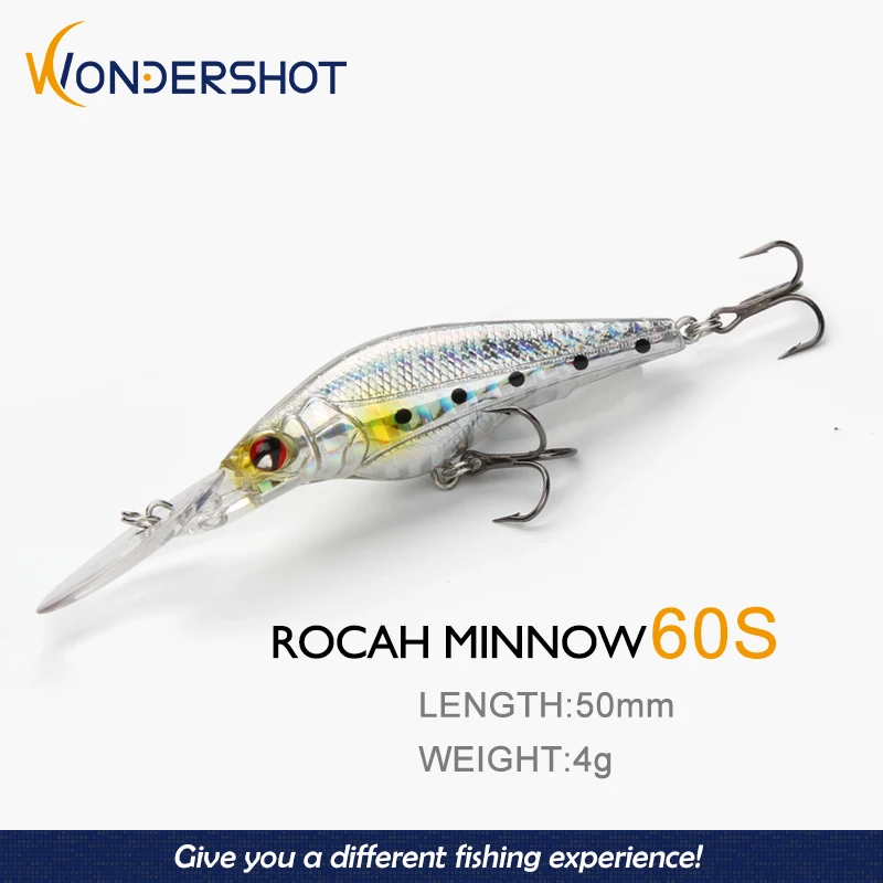Wondershot A21 Wobbler Minnow 6cm 6,8g – Artificial 1,5m 6 colores - imagen 2