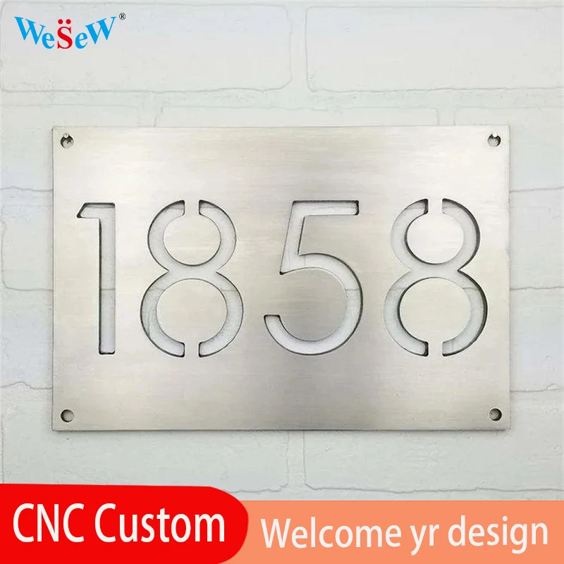 Servicio CNC de corte láser para placas de números de casa
