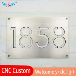 Servicio CNC de corte láser para placas de números de casa