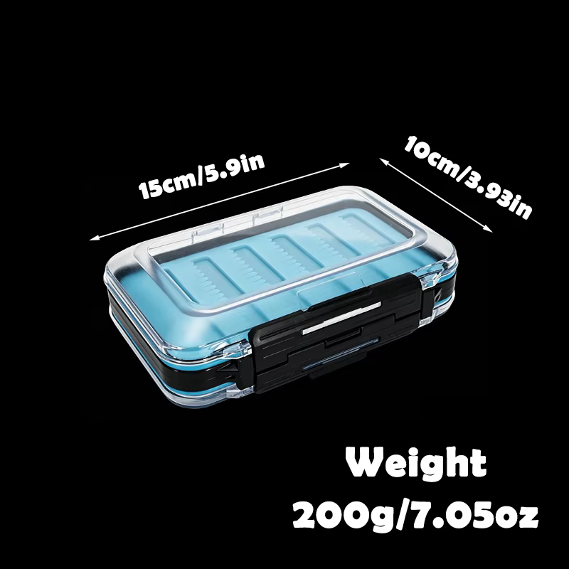 Caja de pesca ABS transparente impermeable doble cara junta silicona - imagen 2
