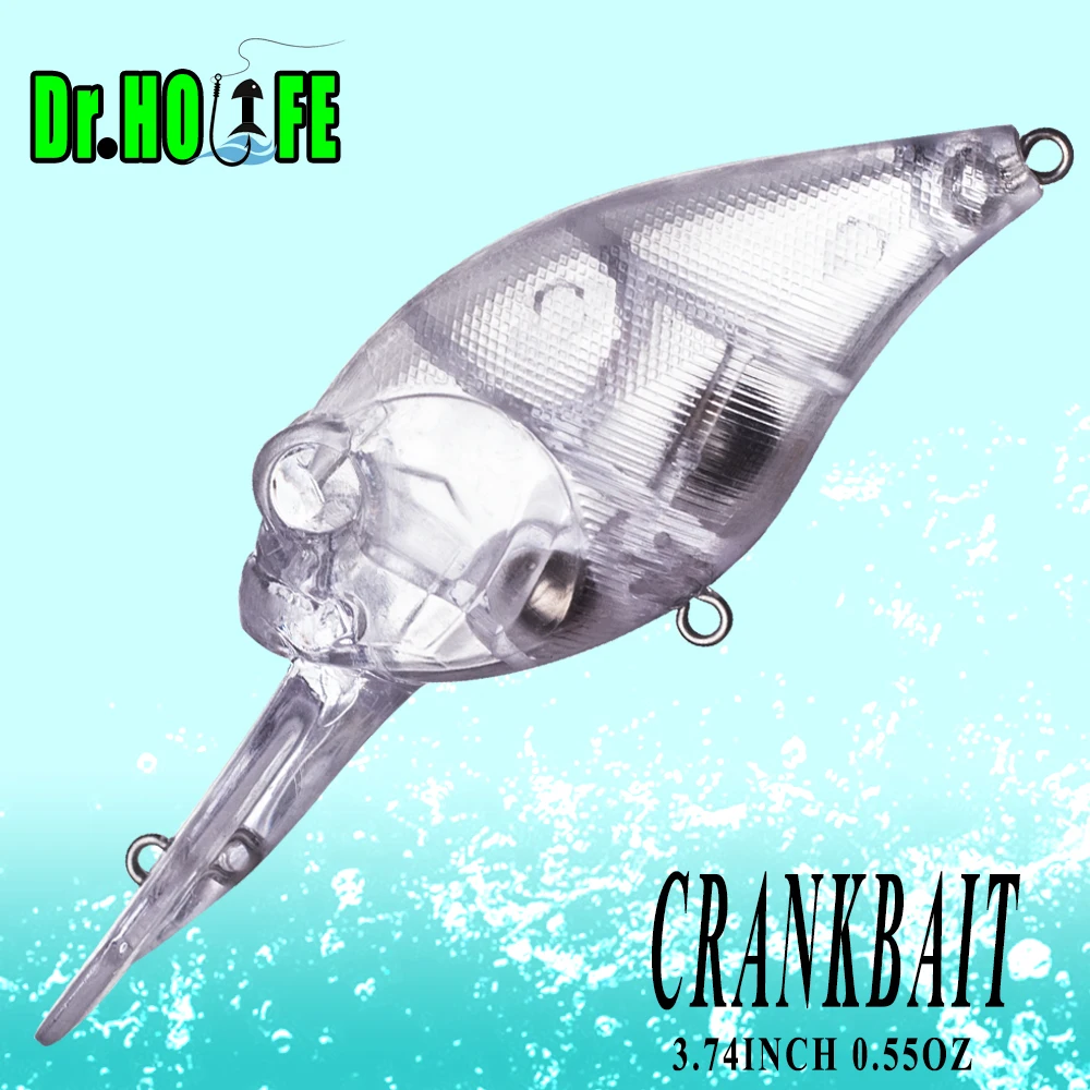 Dr.Holife Crankbait de agua profunda sin pintar – flotante - imagen 3