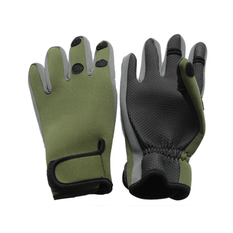 Guantes de pesca 3 dedos antiviento y antideslizantes