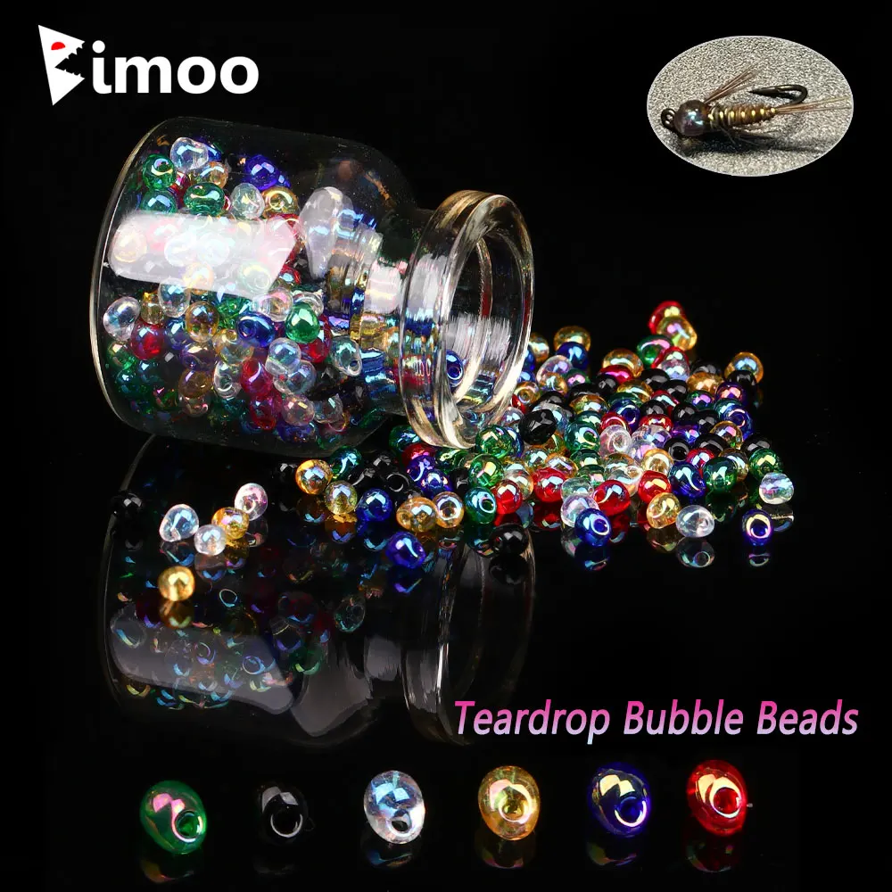 Bimoo Teardrop – Cuentas transparentes en forma de gota para ninfa - imagen 2
