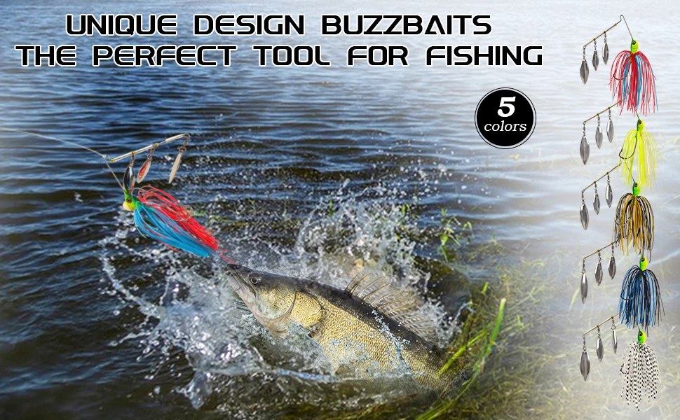 Spinnerbaits y buzzbait con hoja metálica
