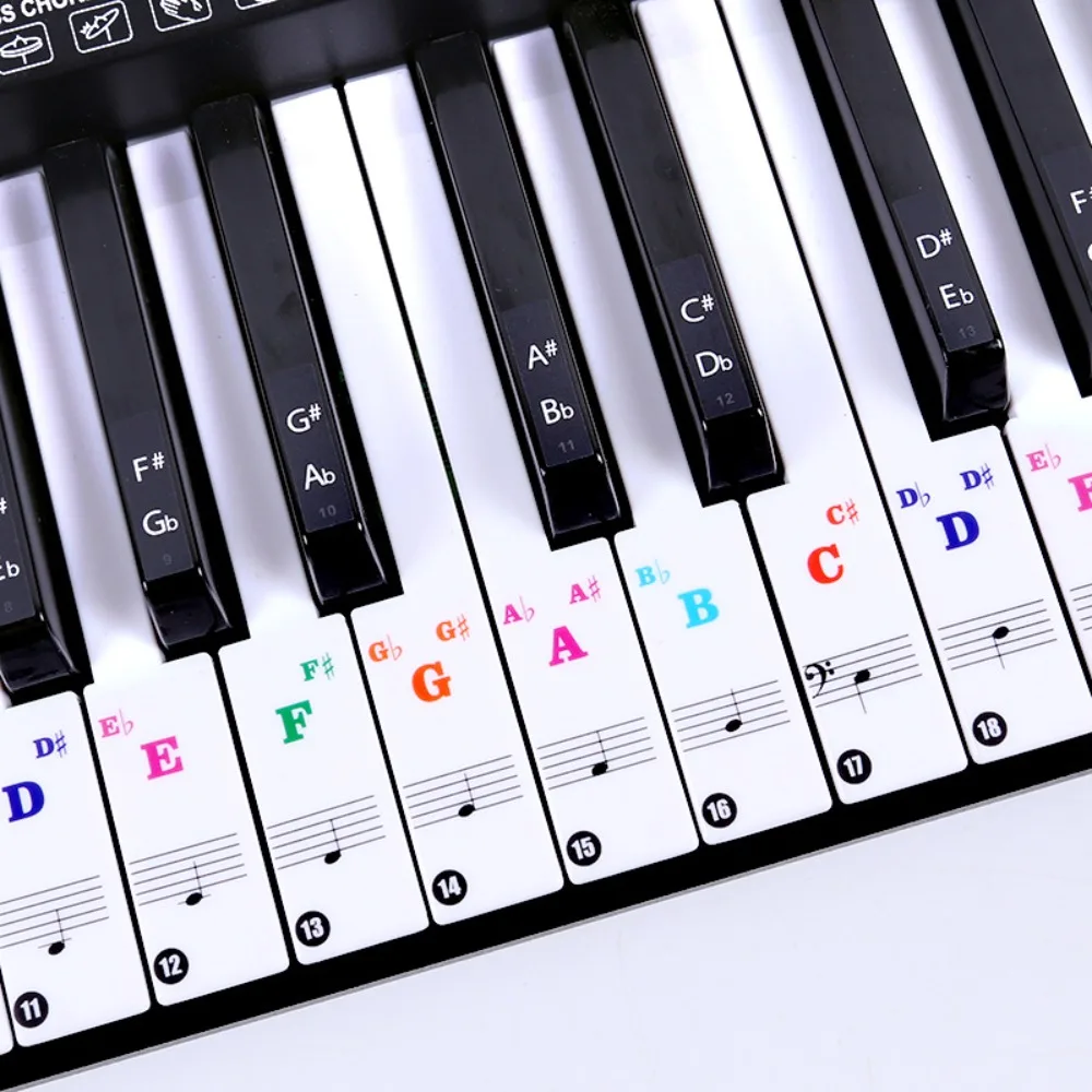 Pegatinas Piano espectro transparentes extraíbles para teclado - imagen 4