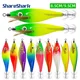 ShareShark Señuelo Jig madera luminoso horizontal para calamar y pulpo