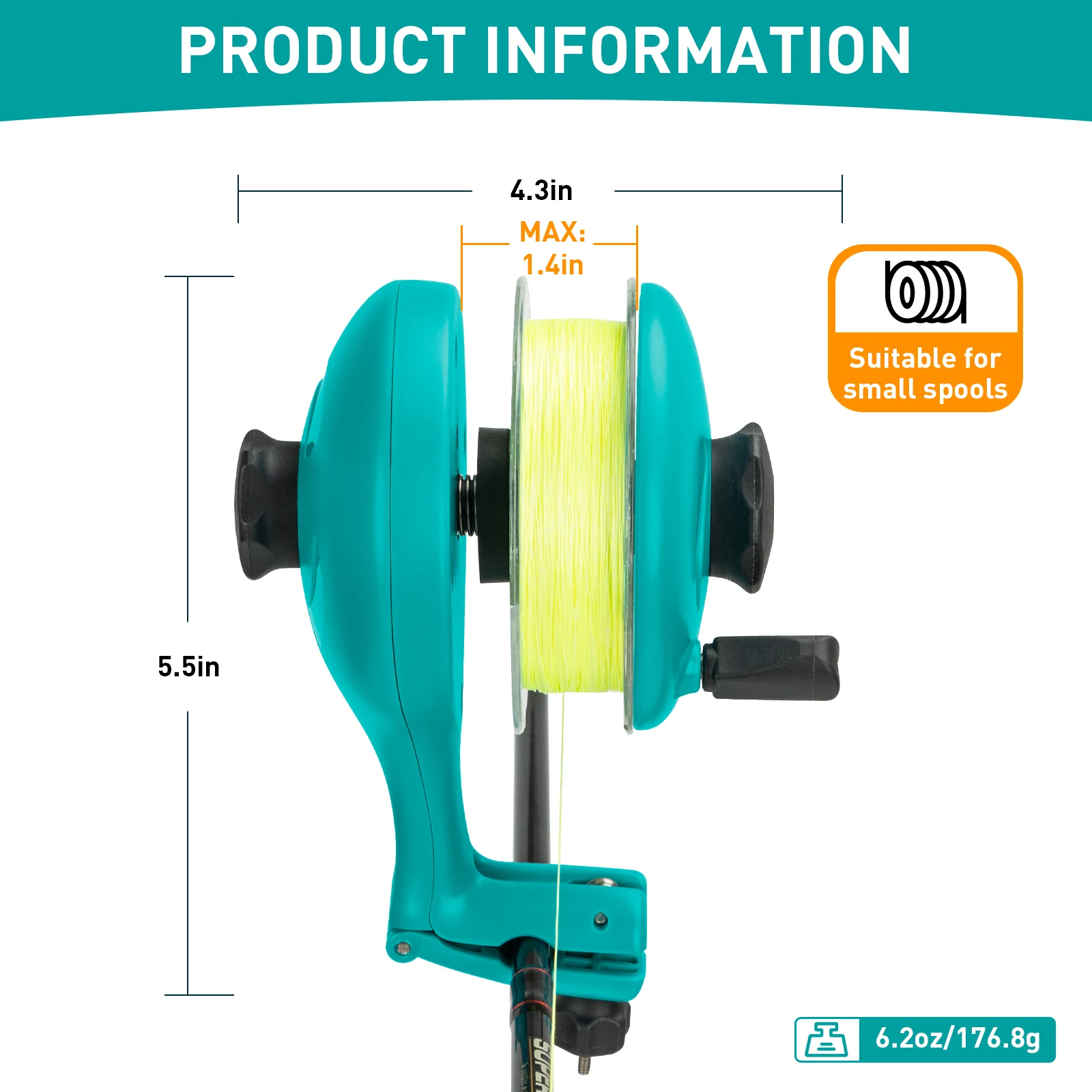 Carrete Baitcasting ABS – Resistente para pesca - imagen 2