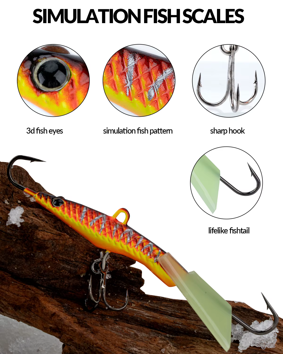 Señuelos equilibradores luminosos para pesca en hielo - imagen 2