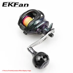 EKFan manivela de carrete pesca aluminio para señuelos DIY