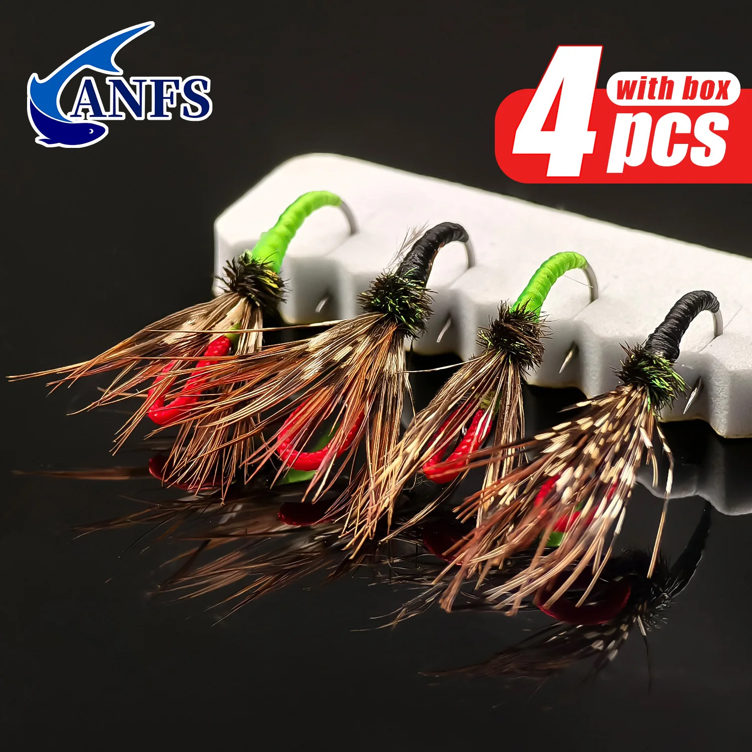ANFS moscas Tenkara Fly Kebari para trucha y lubina – con anzuelos - imagen 2