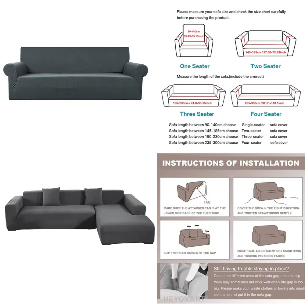 Funda elástica sofá Jacquard – Protege tus muebles – 1 a 4 plazas - imagen 4