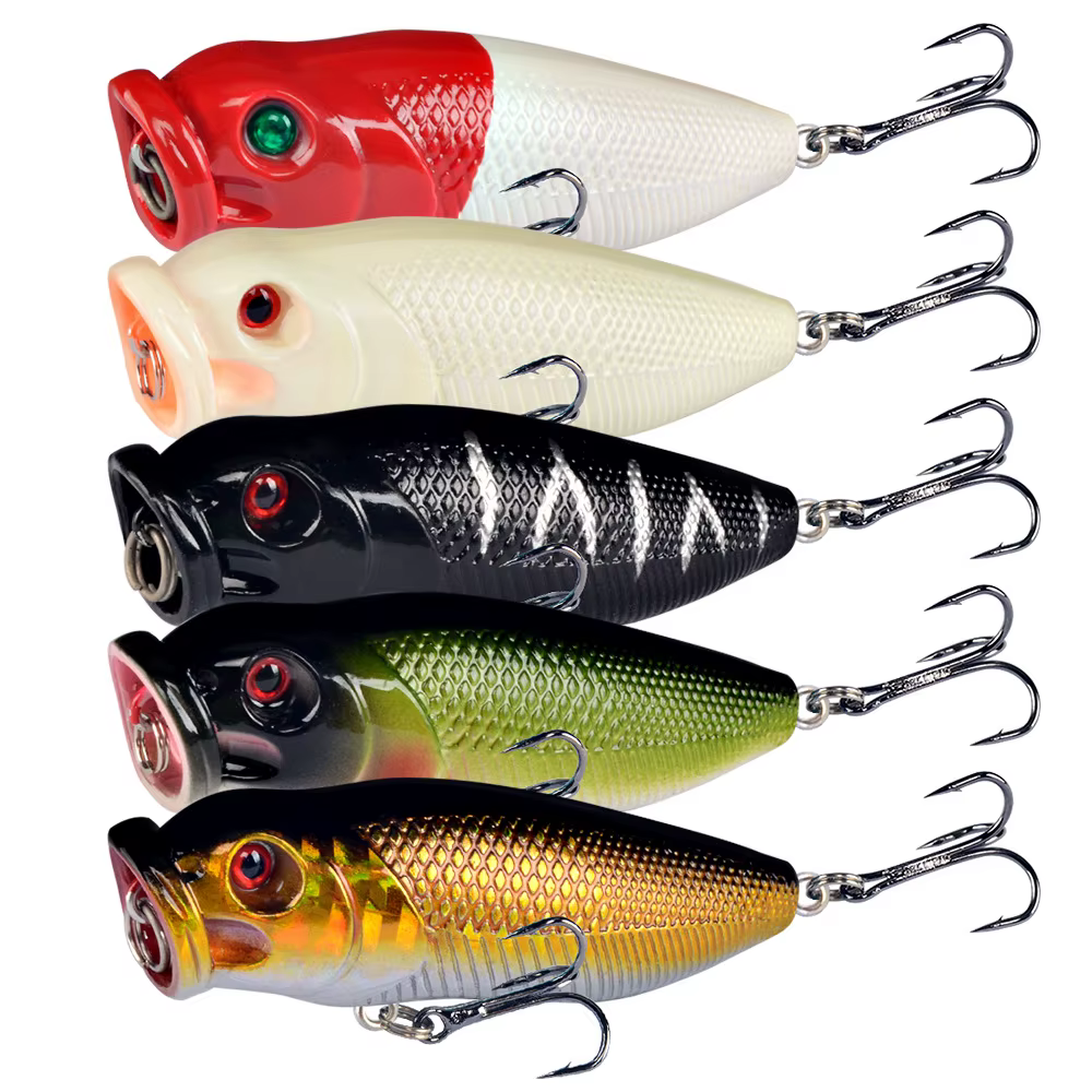 Señuelo Wobbler Topwater Artificial con Anzuelos para Pesca - imagen 3