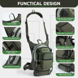 Mochila Pecho Pesca con Mosca Ultraligera y Transpirable
