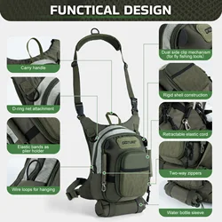 Mochila Pecho Pesca con Mosca Ultraligera y Transpirable