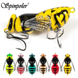 Spinpoler Bionic 3D Wasp señuelo superficie con ala móvil y sonajero