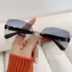 Gafas de sol vintage sin montura para mujer ahumadas - imagen 3