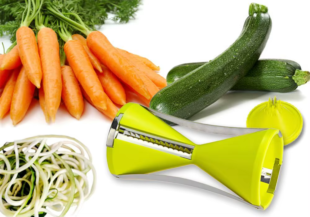 Espiralizador de verduras en acero inoxidable – Rebanador y juliana