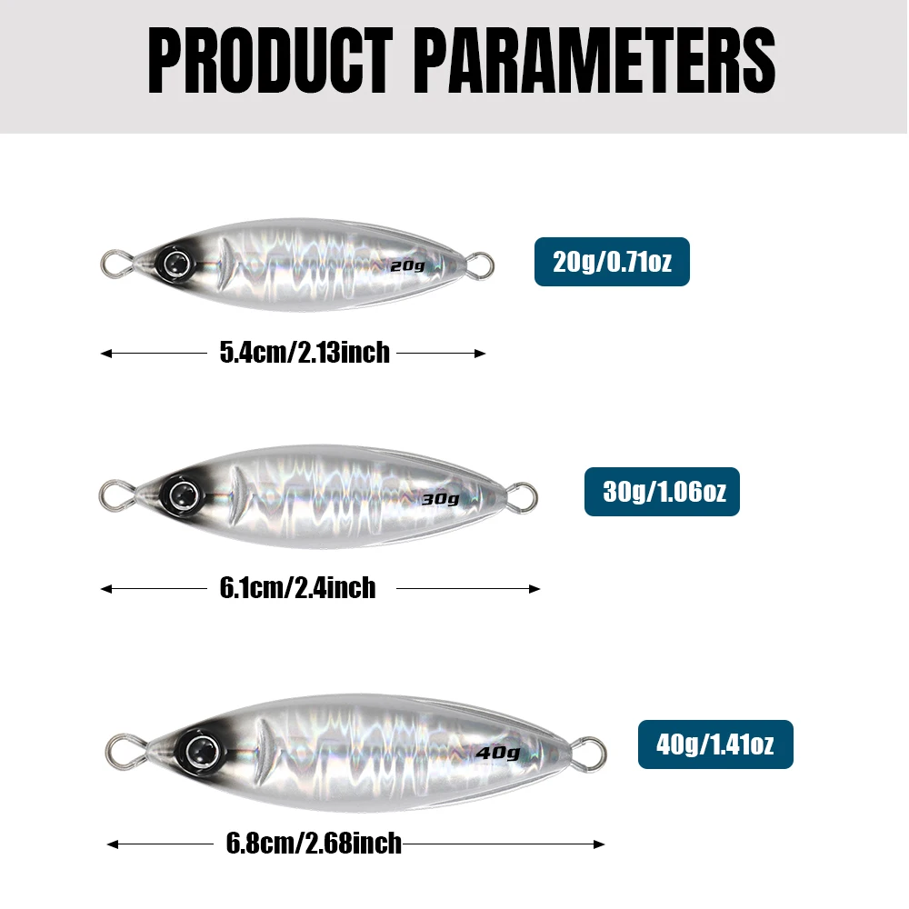 KO Zakana Jigging Pro señuelo de cuchara metálico para jigging