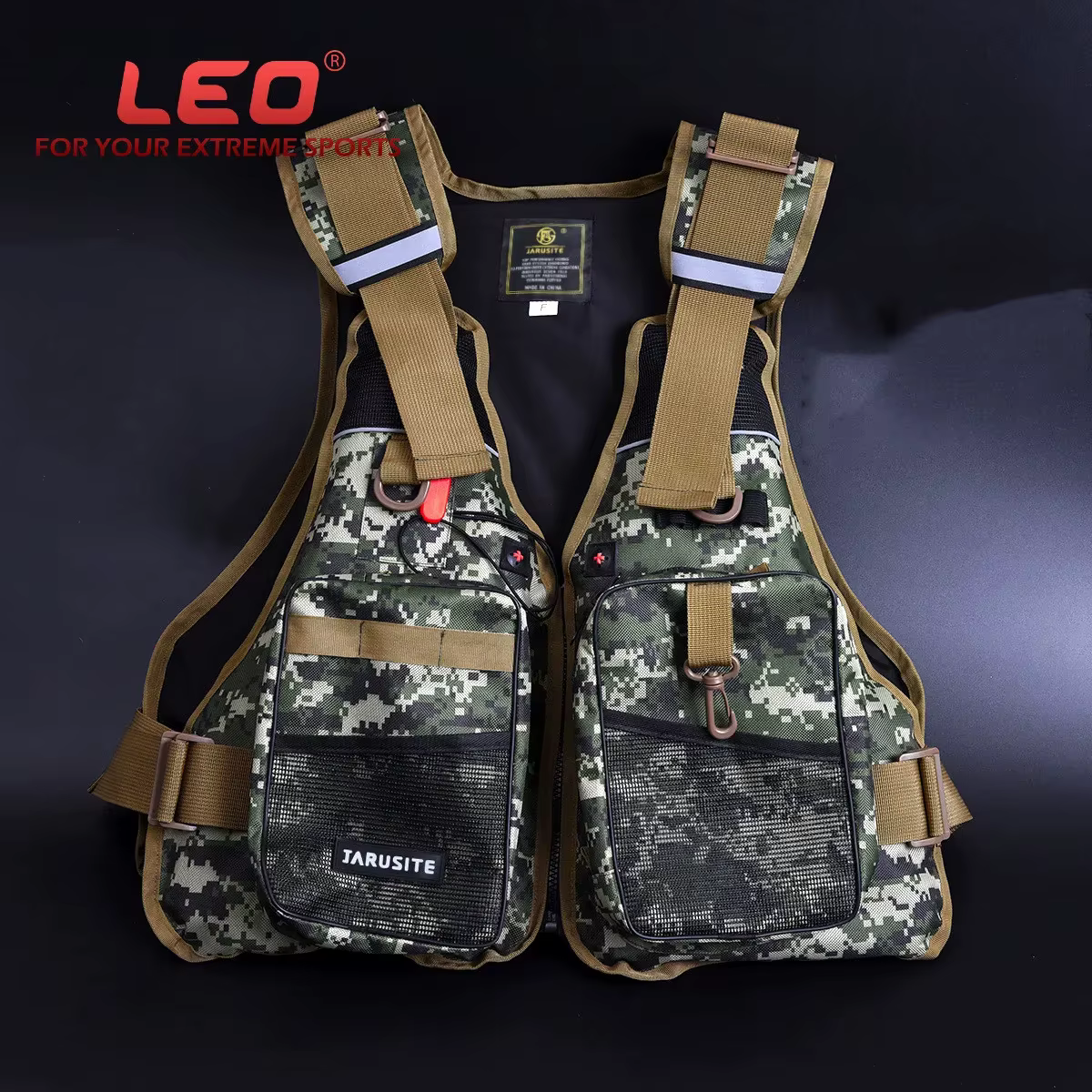 LEO Chaleco Salvavidas Impermeable Pesca - Bolsillos y Ajustable