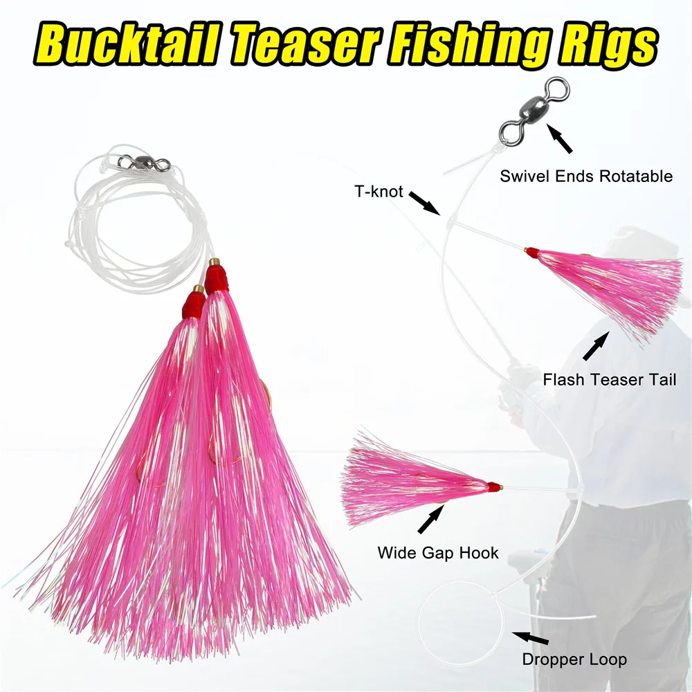 Aparejos Lubina Rigs Hi-Lo MYLAR Bucktail fondo