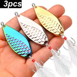 Señuelos Spoon Dorados y Plateados para Pesca - Kit Pesos