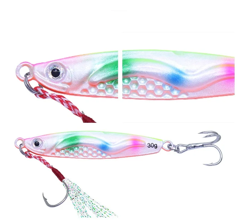 Señuelo de pesca con láser 10g en vista frontal