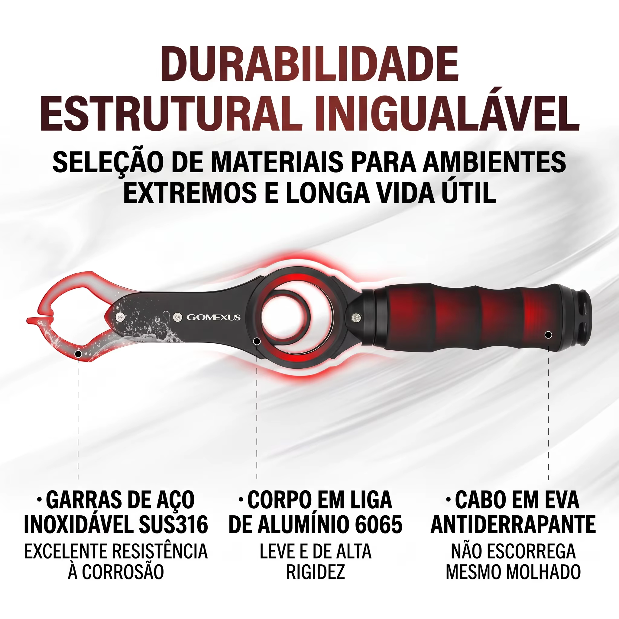 Pinza de Pesca Gomexus con Báscula – Sujeción Segura de Anzuelos - imagen 5